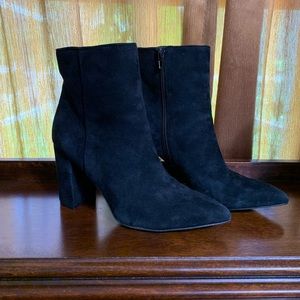 Aldo Suede Black Ankle Boots